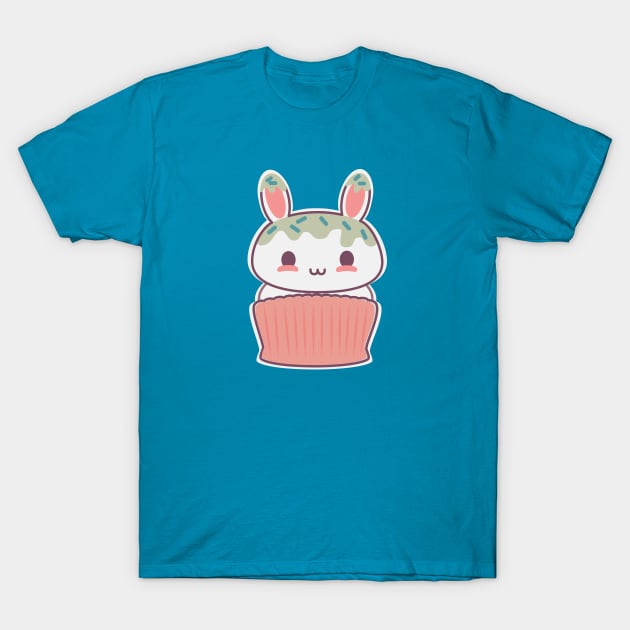 Kawaii Bunny In A Cupcake T-Shirt by happinessinatee